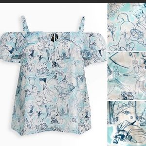 Torrid Cinderella flutter cold shoulder blouse